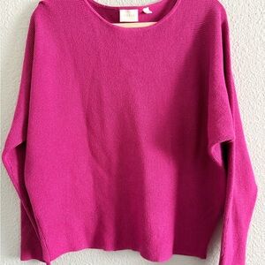 Cyrus Women's Fuchsia Crew Neck Sweater
